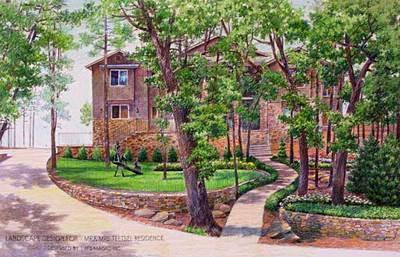 Example of a landscaping artist rendition.
