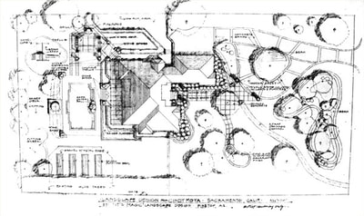Example of a landscape drawing site plan.